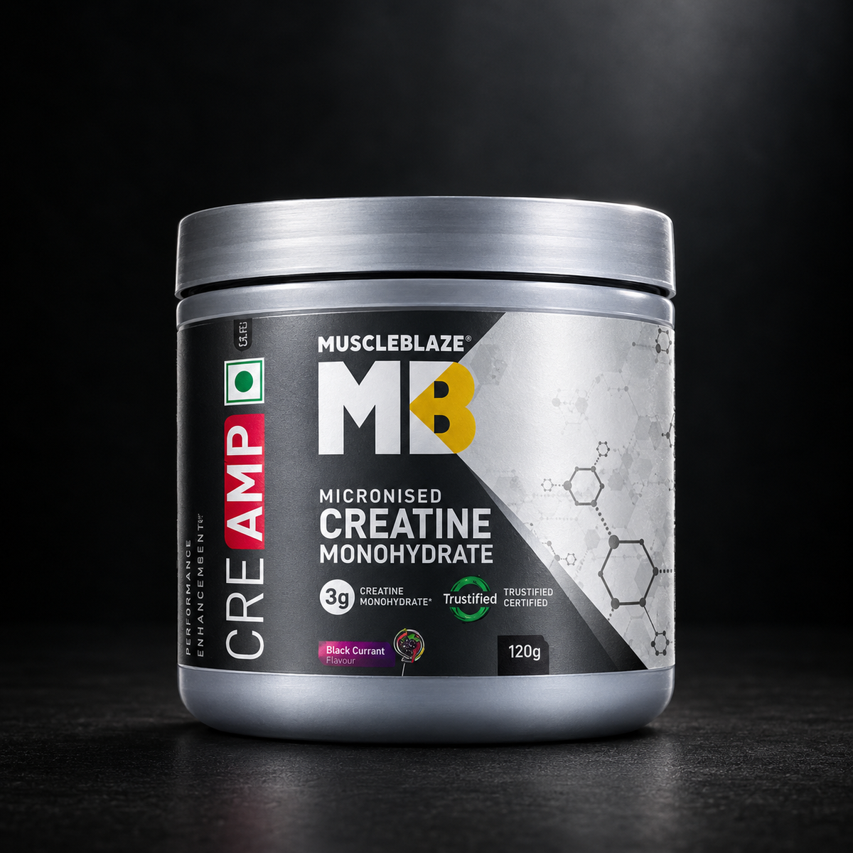 MuscleBlaze Micronised Creatine Monohydrate CreAMP™ – 120 g