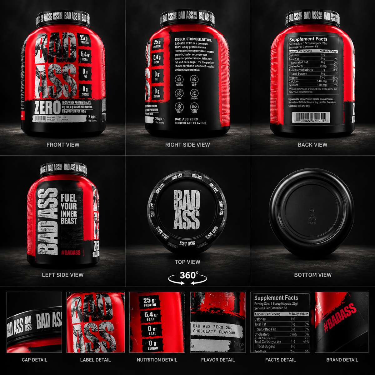 BAD ASS ZERO – 100% Whey Protein Isolate | Chocolate