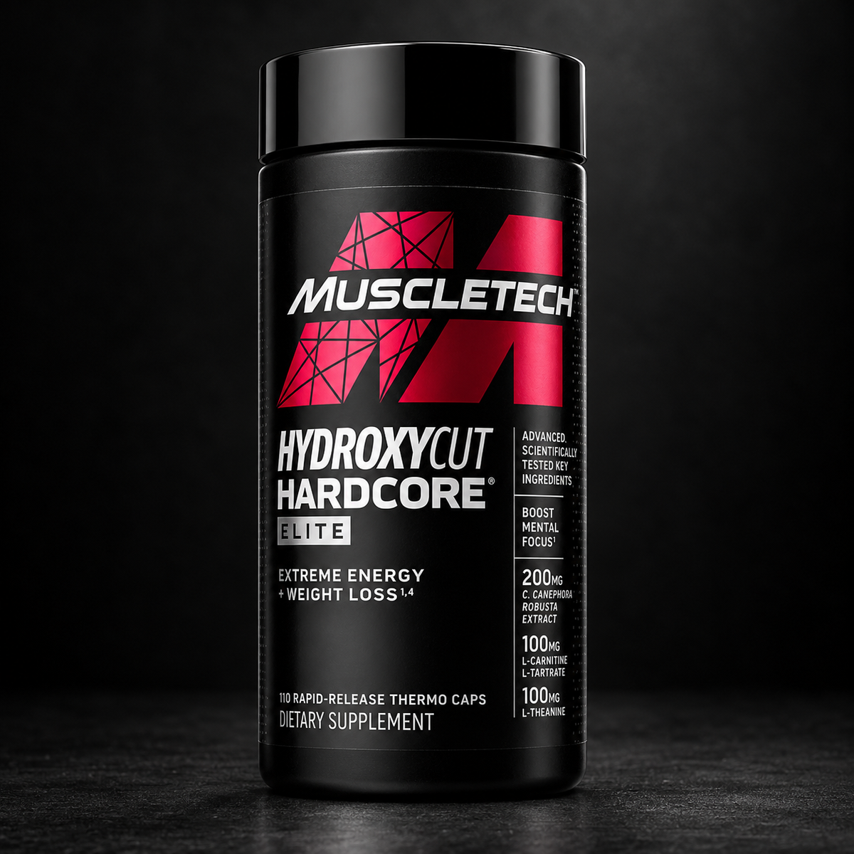 MuscleTech Hydroxycut Hardcore Elite – 110 Rapid-Release Thermo Caps