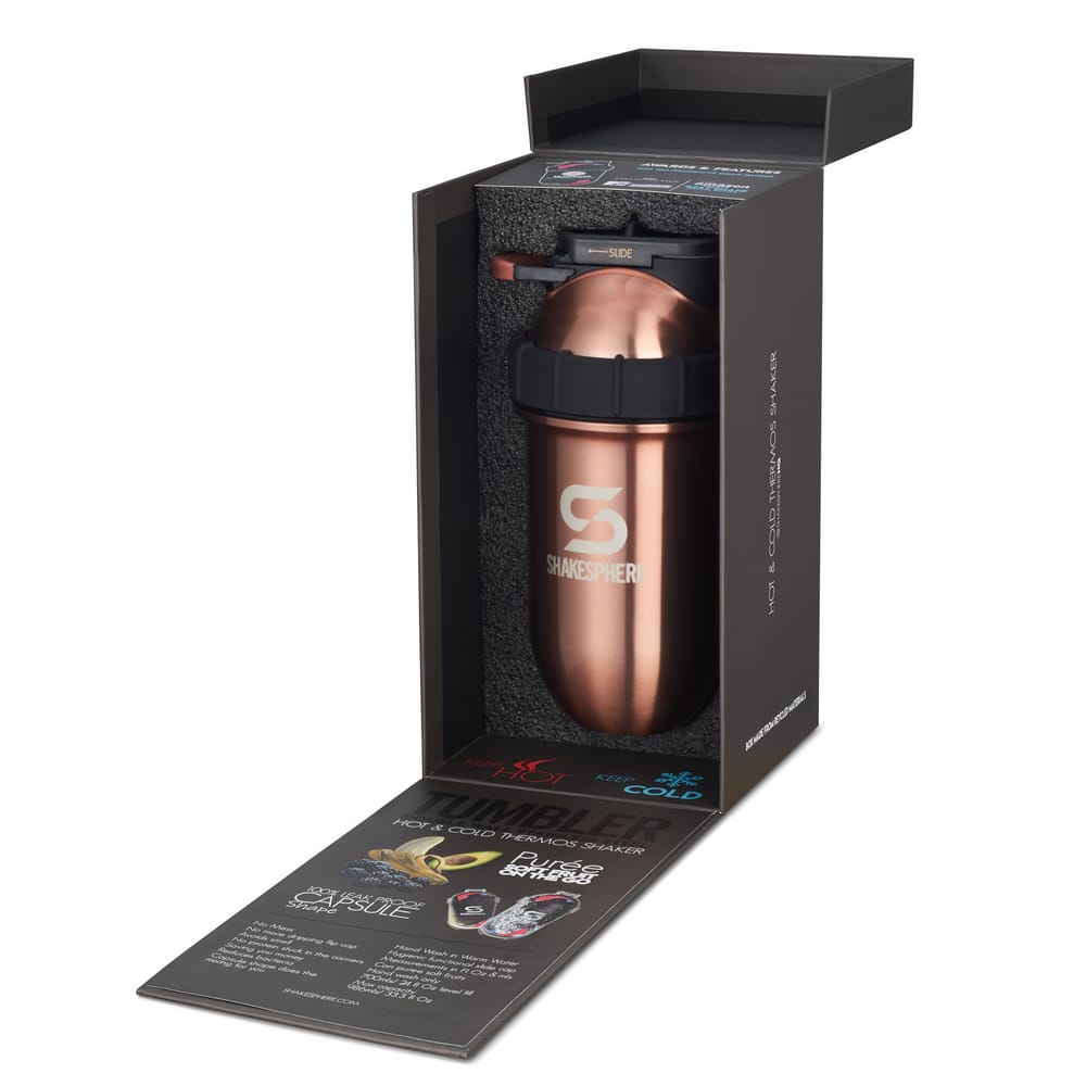 Shekspear shaker bottle 700mls "Tumbler" Double Wall Steel Shaker