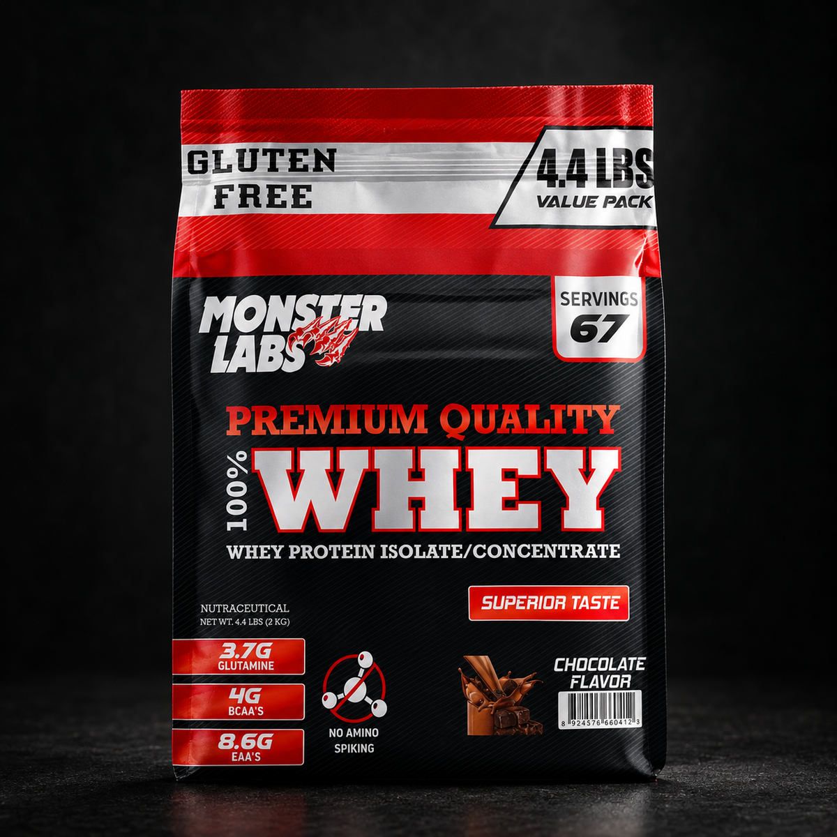 Monster Labs Premium Quality Whey Protein – Chocolate 2kg 💪🍫