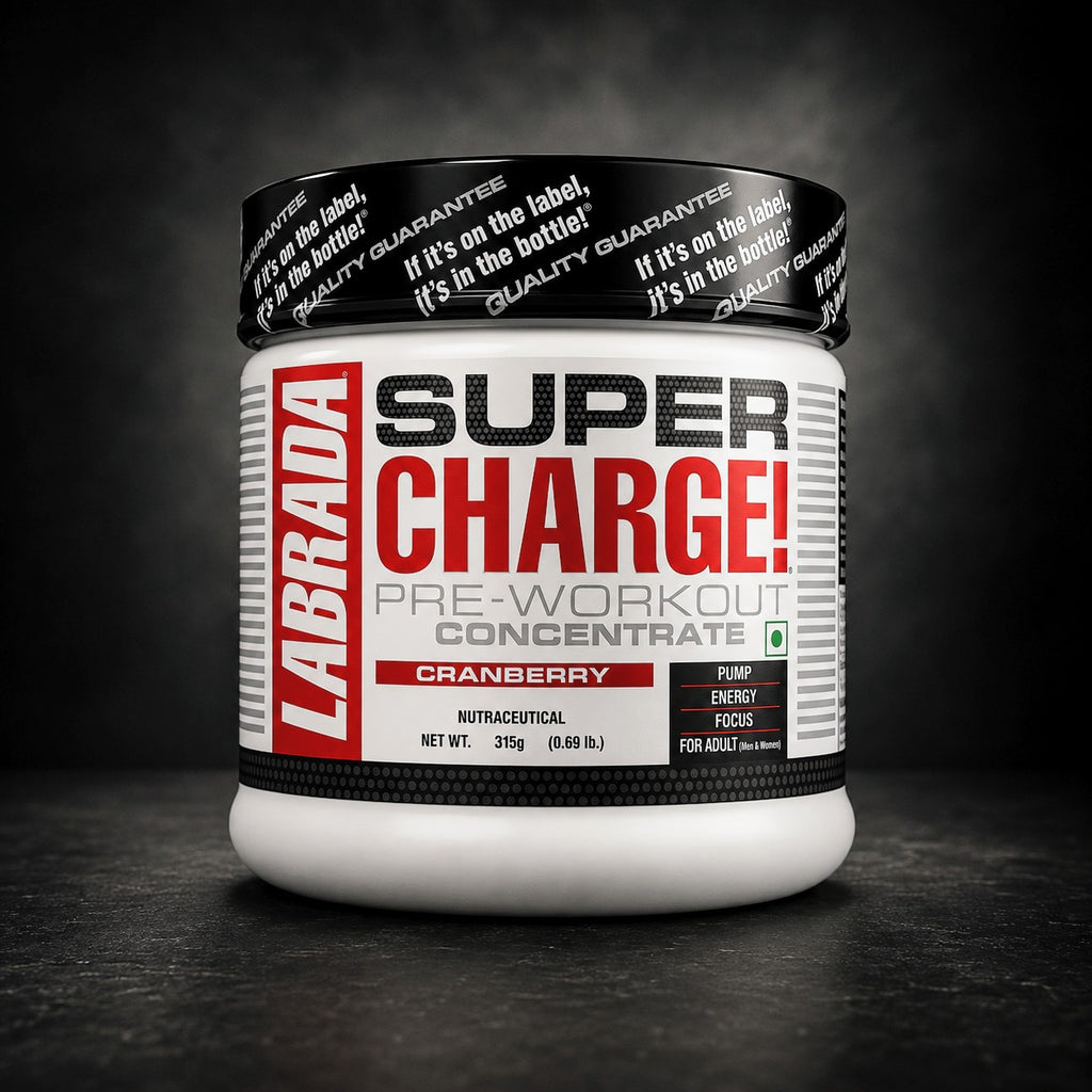 Labrada Super Charge! Pre-Workout Concentrate – Cranberry | 315g 30 Servings